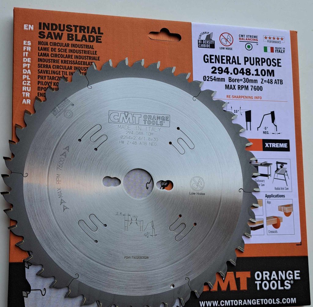 CMT ORANGE TOOLS Kreissägeblatt 254x2,4x30 Mm – Querschnittsäge, 48 Zähne, -5° Winkel | Für Präzise Querschnitte