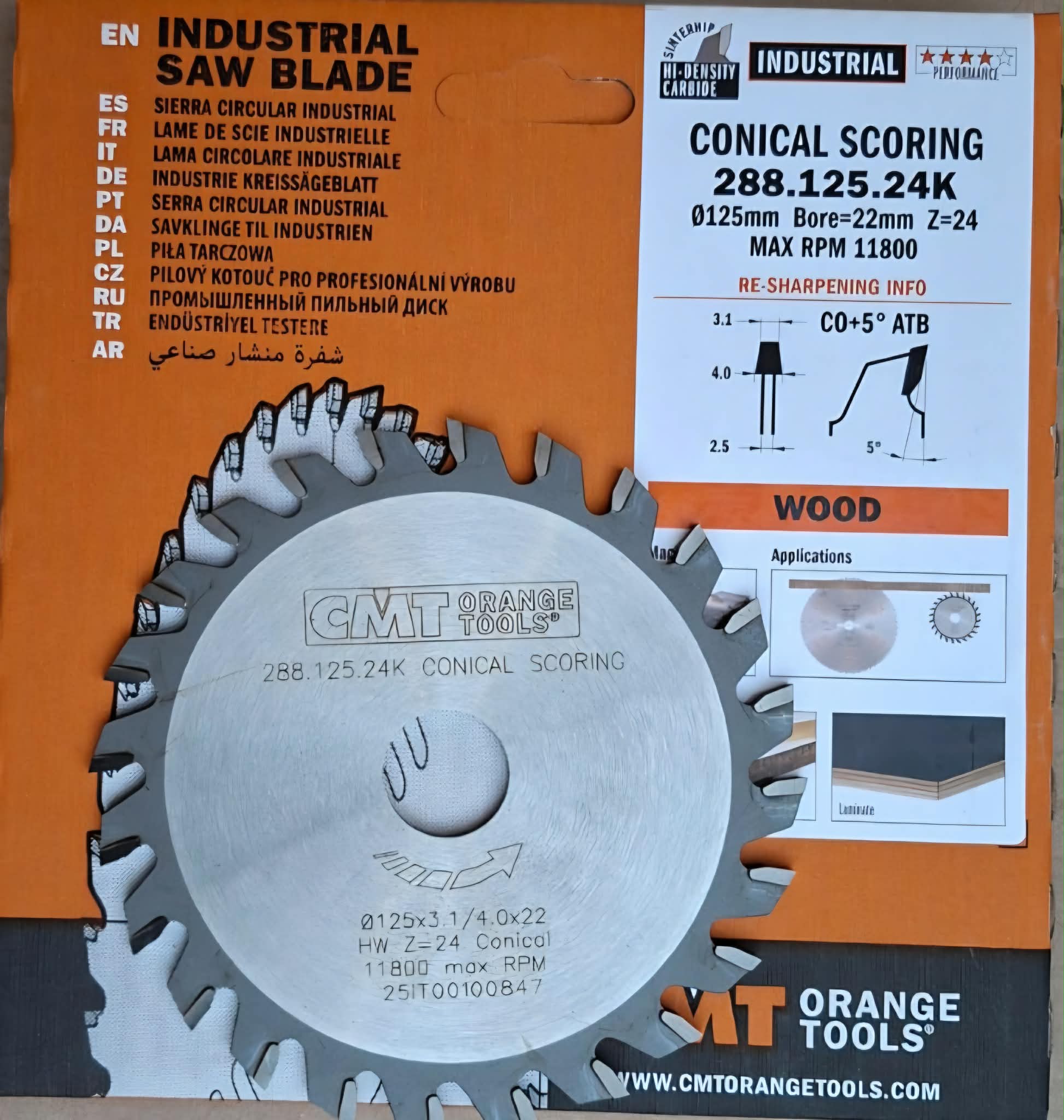 Incizor conic CMT288.125.24kDiametru125x3,1-4/2,5x22Dinți24 1 Incizor conic CMT288.125.24kDiametru125x3,1-4/2,5x22Dinți24