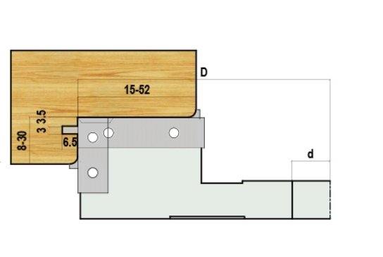 Freza profesională FINK cod.5/67.pentru tocurile de uși,alezaj(gaura pentru ax)35mm. 6 Freza profesională FINK cod.5/67.pentru tocurile de uși,alezaj(gaura pentru ax)35mm. - imagine 6