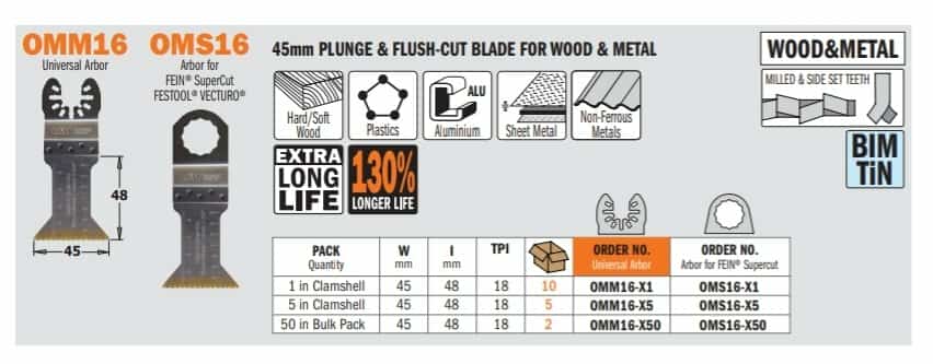 Lama CMT pentru mașina multifuncțională(prindere universașă).codOMM16-X1 5 Lama CMT pentru mașina multifuncțională(prindere universașă).codOMM16-X1 - imagine 5