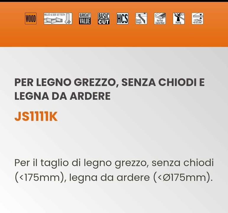 Set de 5 lame CMT pentru fierăstrău sabie. cod.JS1111-K 3 Set de 5 lame CMT pentru fierăstrău sabie. cod.JS1111-K - imagine 3