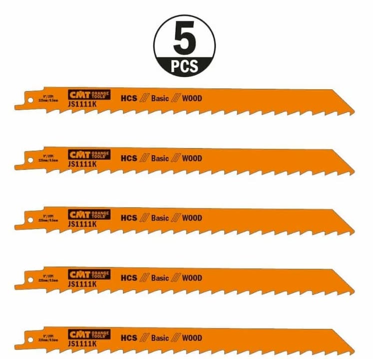 Set de 5 lame CMT pentru fierăstrău sabie. cod.JS1111-K 5 Set de 5 lame CMT pentru fierăstrău sabie. cod.JS1111-K - imagine 5