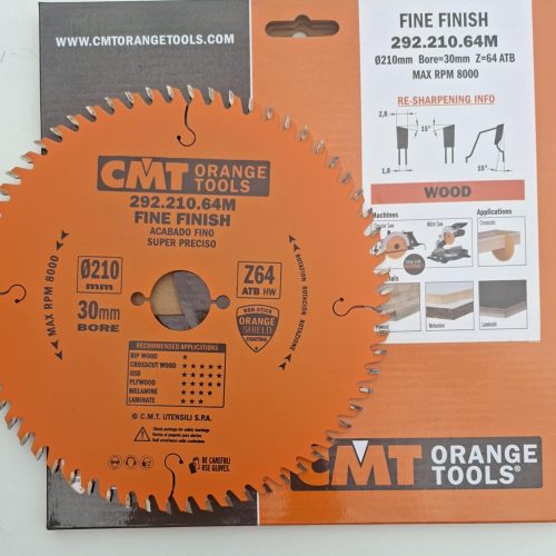 Pânza circular CMT pentru tăieri de precizie.diametru 210mm.cod.292.210.64M