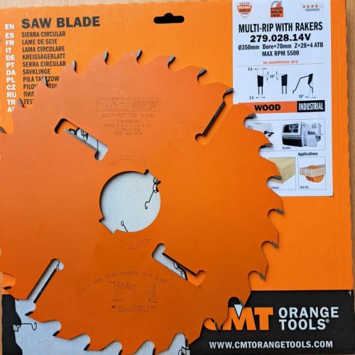 Acasa 23 Pânza circular industrială CMT pentru multilamă, alezaj(gaura pentru ax 70mm.) cod.279.028.14V