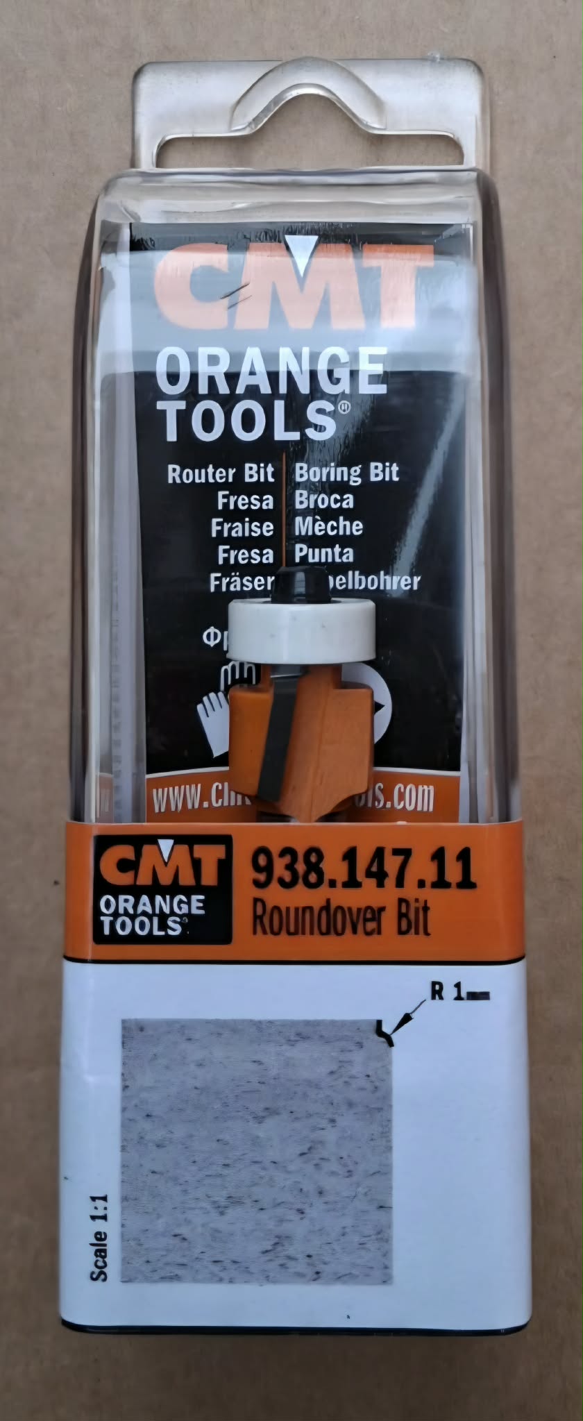 Feza CMT R1 pentru frezat folie cant.cod.938.147.11 coada de 8mm 1 Feza CMT R1 pentru frezat folie cant.cod.938.147.11 coada de 8mm