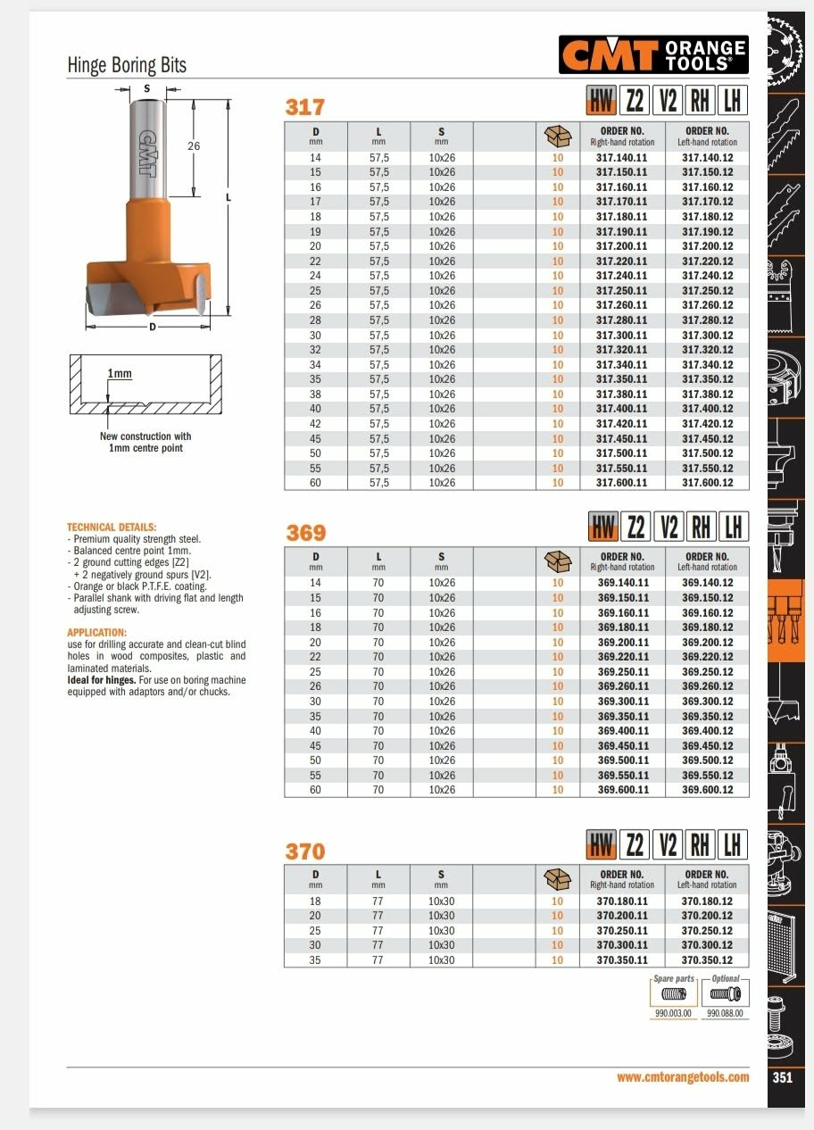 Freza CMT pentru balamale.cod.317.320.11 4 Freza CMT pentru balamale.cod.317.320.11 - imagine 4