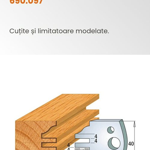 Set de limitatori CMT pentru capurile de freză cu cuțite profilate.Cod.691.097